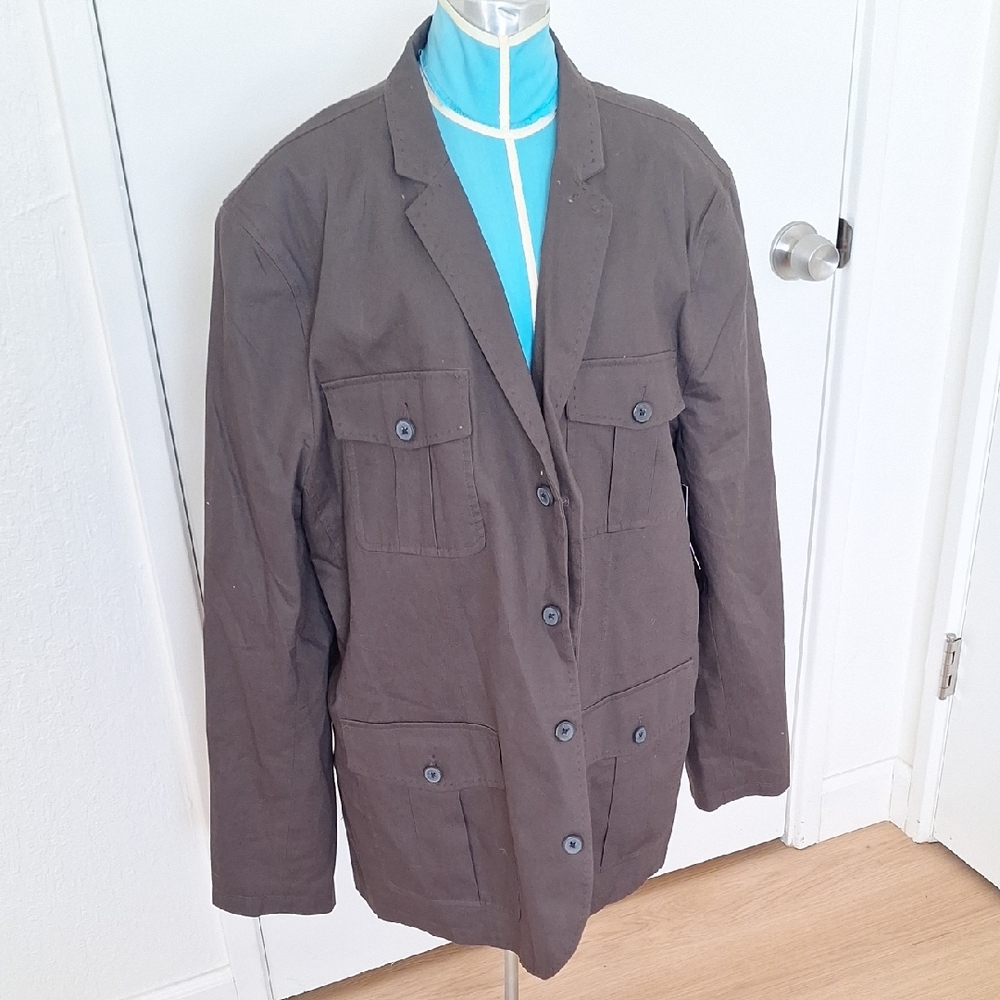 Structure ark Brown Button-Up Jacket